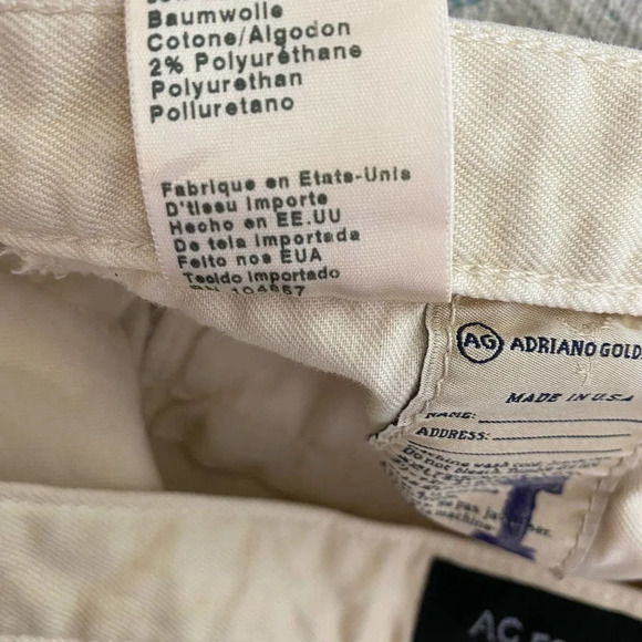 Alexa Chung for AG Adriano Goldschmied Skinny Jeans‎ Denim Beige Cream Size 31 - Picture 12 of 12